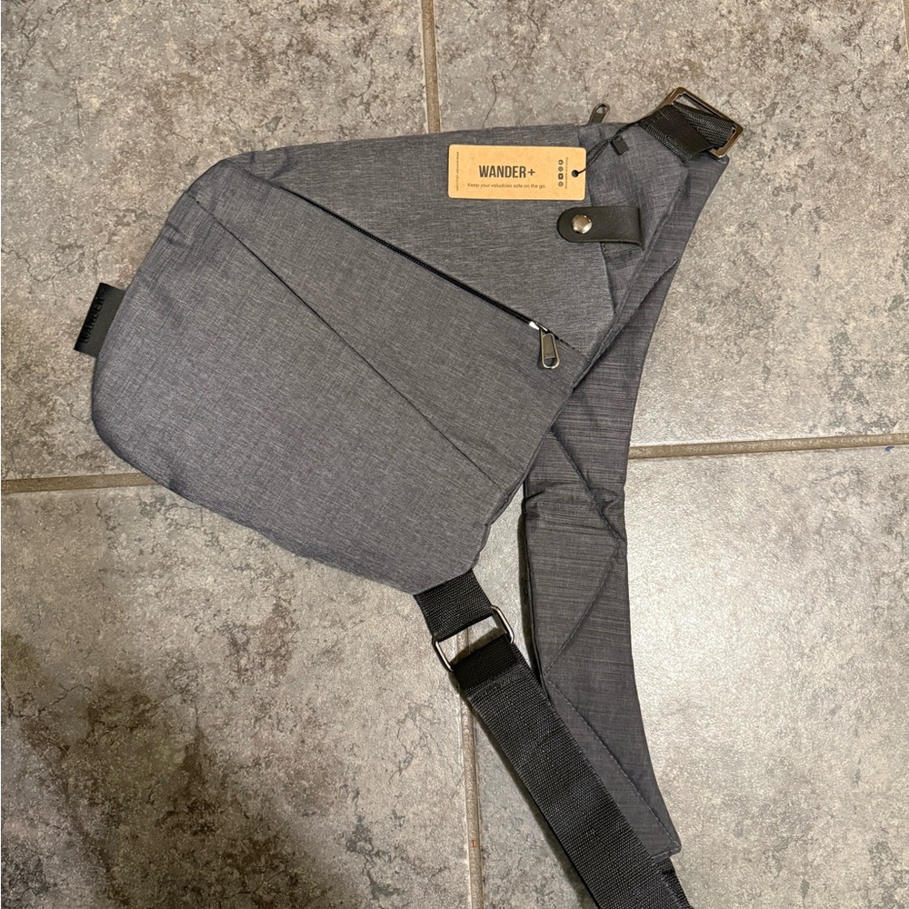 Wander Charcoal Belt Anti-Theft Crossbody Bag